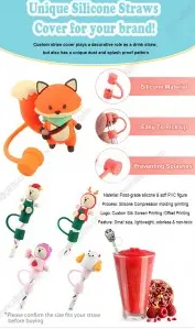 Innovative Silicone Straws Cover For Your Brand