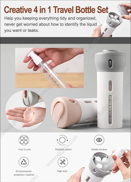 Creative 4 in 1 Travel Bottle Set