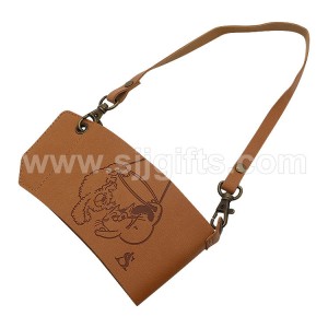 Custom Leather Cup Carrier with Handle