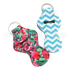 Neoprene Chapstick Holder Keychains