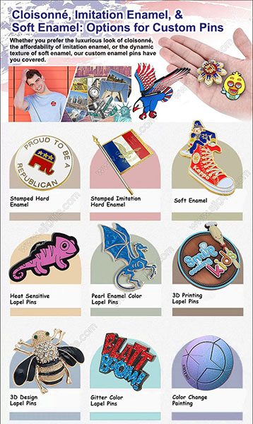 Cloisonné, Imitation Enamel, & Soft Enamel Which Option is Best for Your Custom Pins?