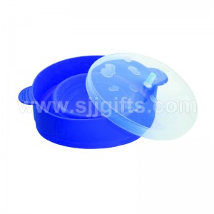 Collapsible Silicone Microwave Safe Popcorn Bowl With Lid