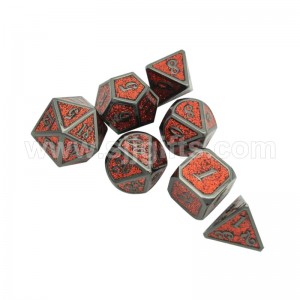 DND Metal Dice Set, 7pcs Dice Set For Dungeons And Dragons