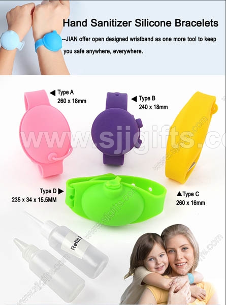 Hand Sanitizer Silicone Bracelet