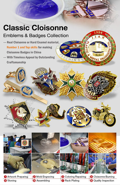 Classic Cloisonné Lapel Pin & Badge