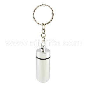 Aluminum Pill Case with Keychain