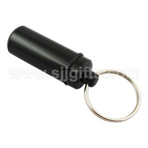 Aluminum Pill Case with Keychain