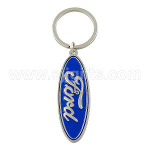 China Wholesale China 2D Silver Plated Cheap Iron Custom Metal Craft Metal Keychain with Enamel