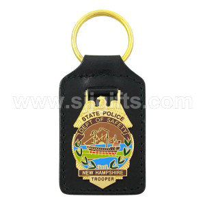 Leather Key Fobs with Metal Emblems