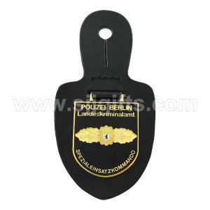 Leather Key Fobs with Metal Emblems