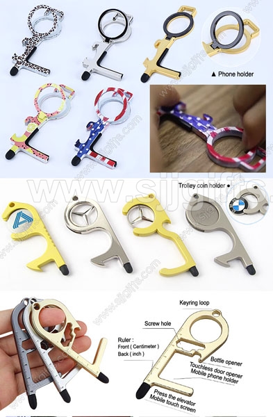 Multi-functional Metal Opener Keychain