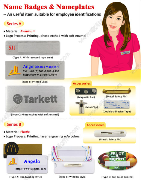 Durable Name Badges, Name Plates, Name Tags