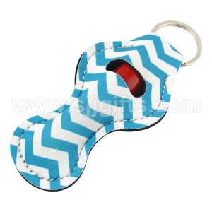 Neoprene Chapstick Holder Keychains