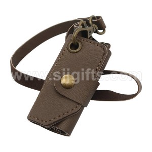 Custom Leather Cup Carrier with Handle