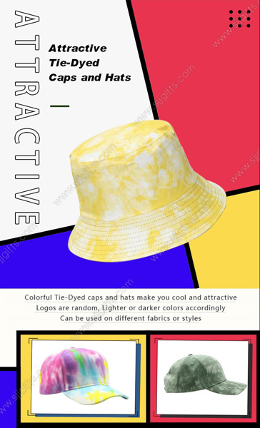 Attractive Tie-Dyed Caps And Hats