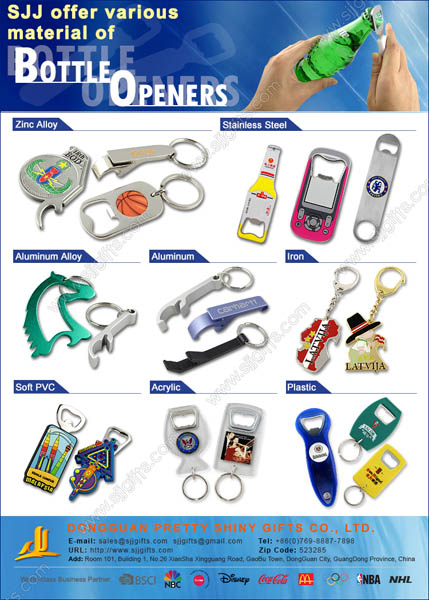 SJJ Offer Various Material of Bottle Openers