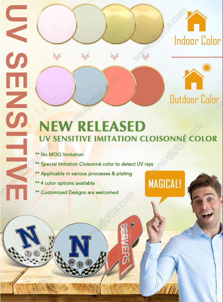 UV Sensitive Enamel Pin