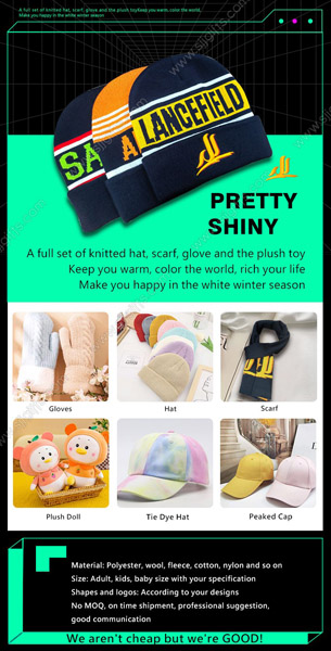 Knitted Hat, Scarf, Glove And The Plush Toy