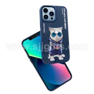 Fancy Embroidered Mobile Phone Cases With Metal Charms