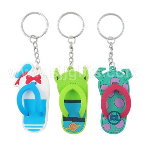 3D Mini Flip Flop PVC Keychains
