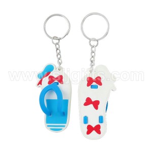3D Mini Flip Flop PVC Keychains