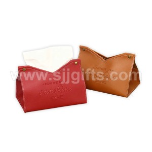 Custom Leather Tissue Box Cover