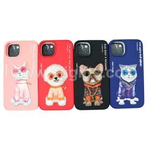 Fancy Embroidered Mobile Phone Cases With Metal Charms