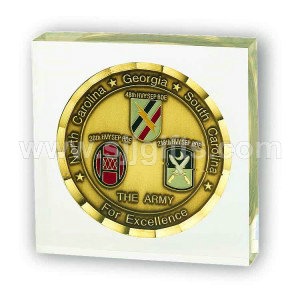 Paper Weight with Coin Embed