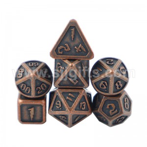 DND Metal Dice Set, 7pcs Dice Set For Dungeons And Dragons