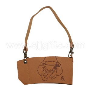 Custom Leather Cup Carrier with Handle