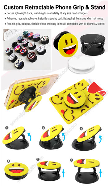 Custom Retractable Phone Grip & Stand